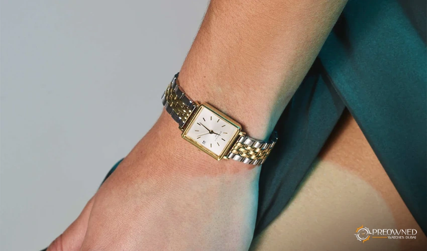 Two-Tone Bangle Watch